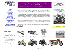 Tablet Screenshot of cycleprollc.com